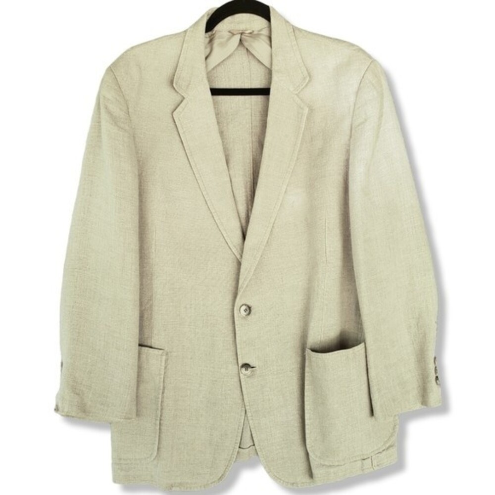 VTG Norma Della Legge Linen Jacket Italy Men's L Delton Arlington Hot Springs AR